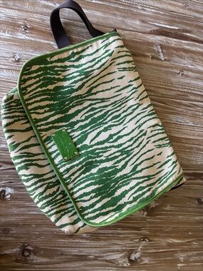 [Kate Spade] Diaper Bag- Green and Cream Zebra Print